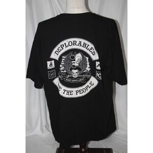 BAYSIDE Men's 2XL We The People T-Shirt 2017 Black Cotton USA Patriotic Graphic